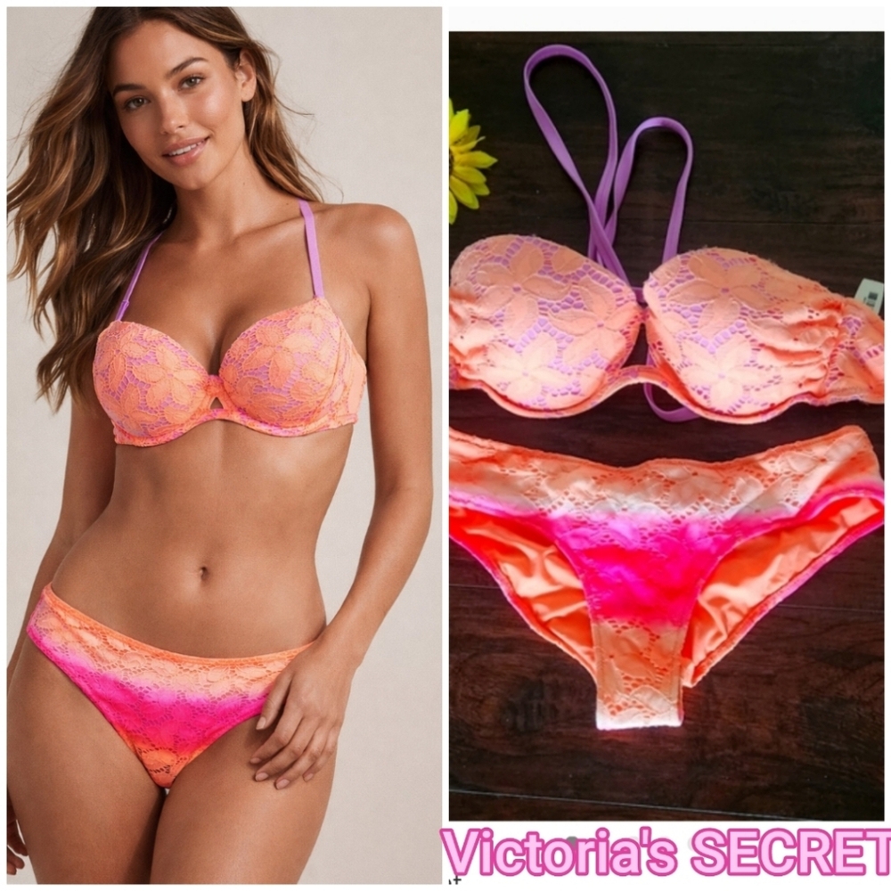 NEW*Victoria's SECRET Vibrant Lace Bikini Set